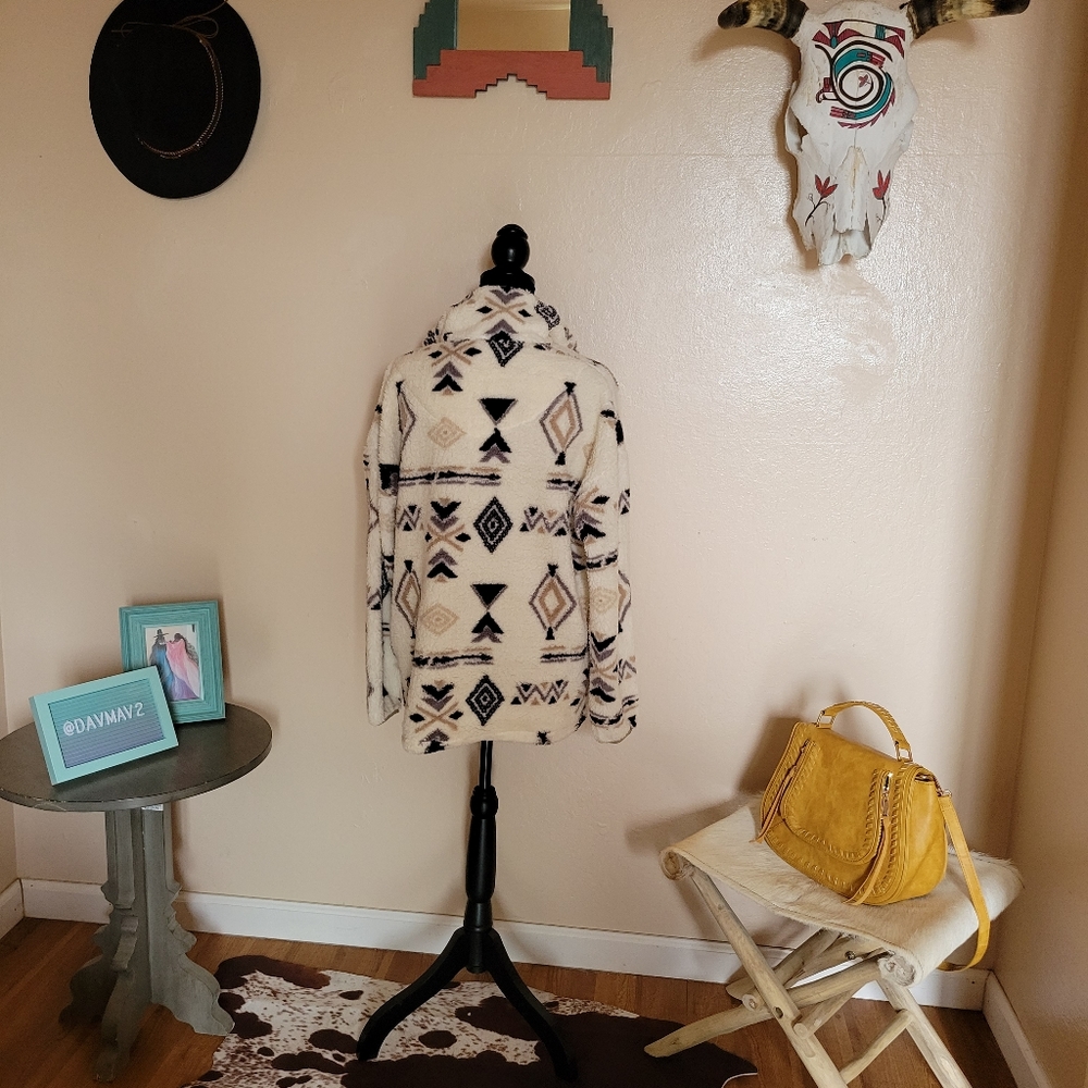 CAMPER Soft Tribal Quarter Zip Pullover - Picture 15 of 16